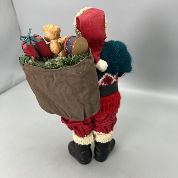 Vintage Santa Collectible World Bazaars Santa with Toy Sack 80525 #6 - Picture 10 of 16